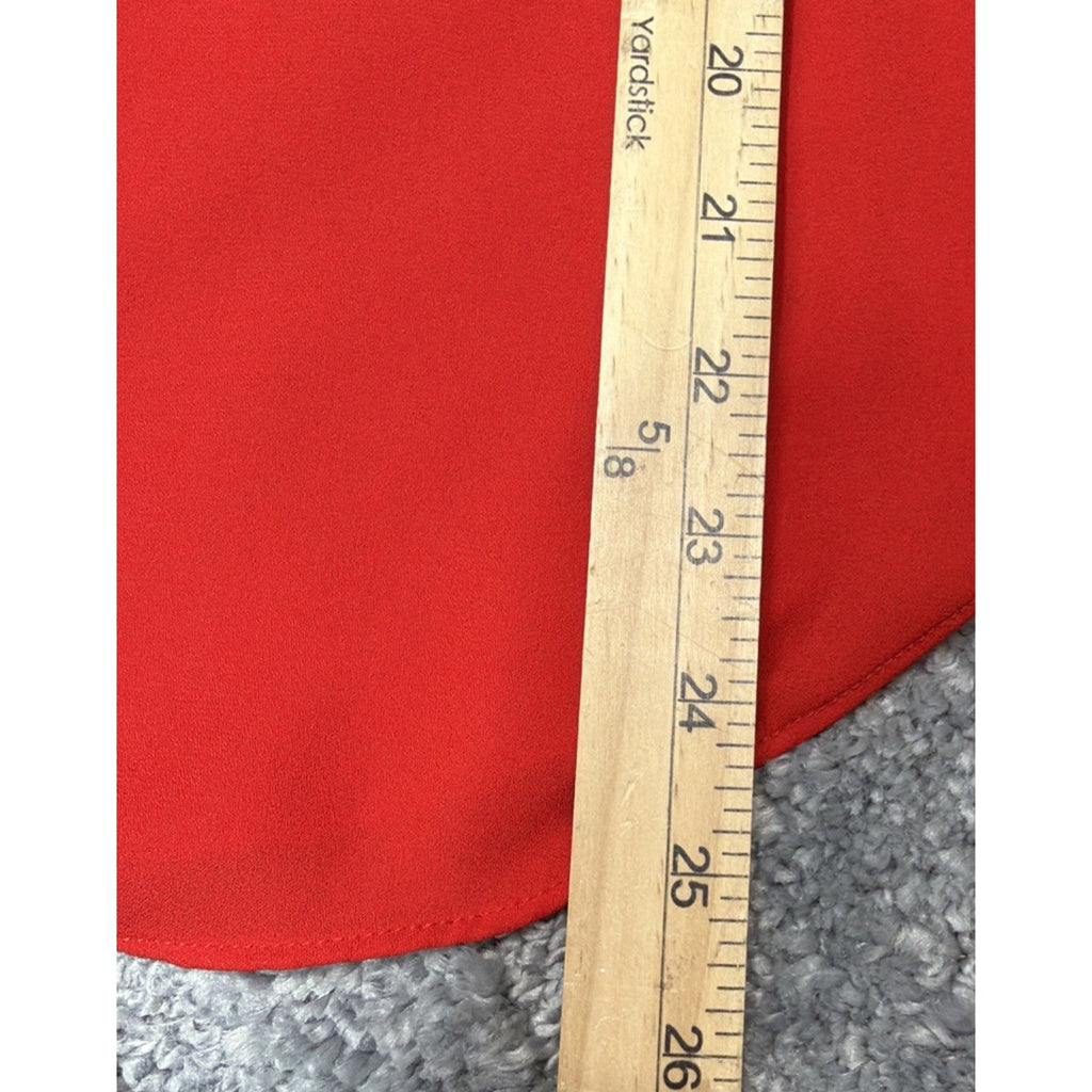 banana republic woman's red Short Sleeve Career Blouse size Small