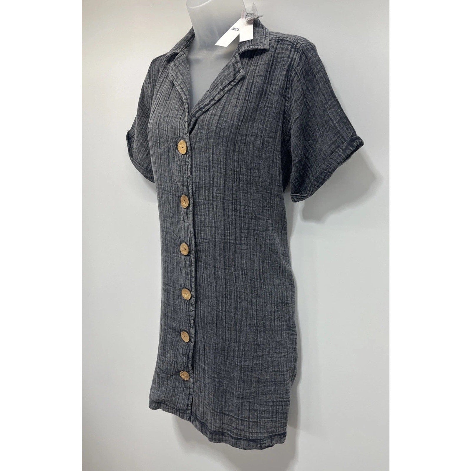 BKE Washed Black Button Down Dress Size Small NWT