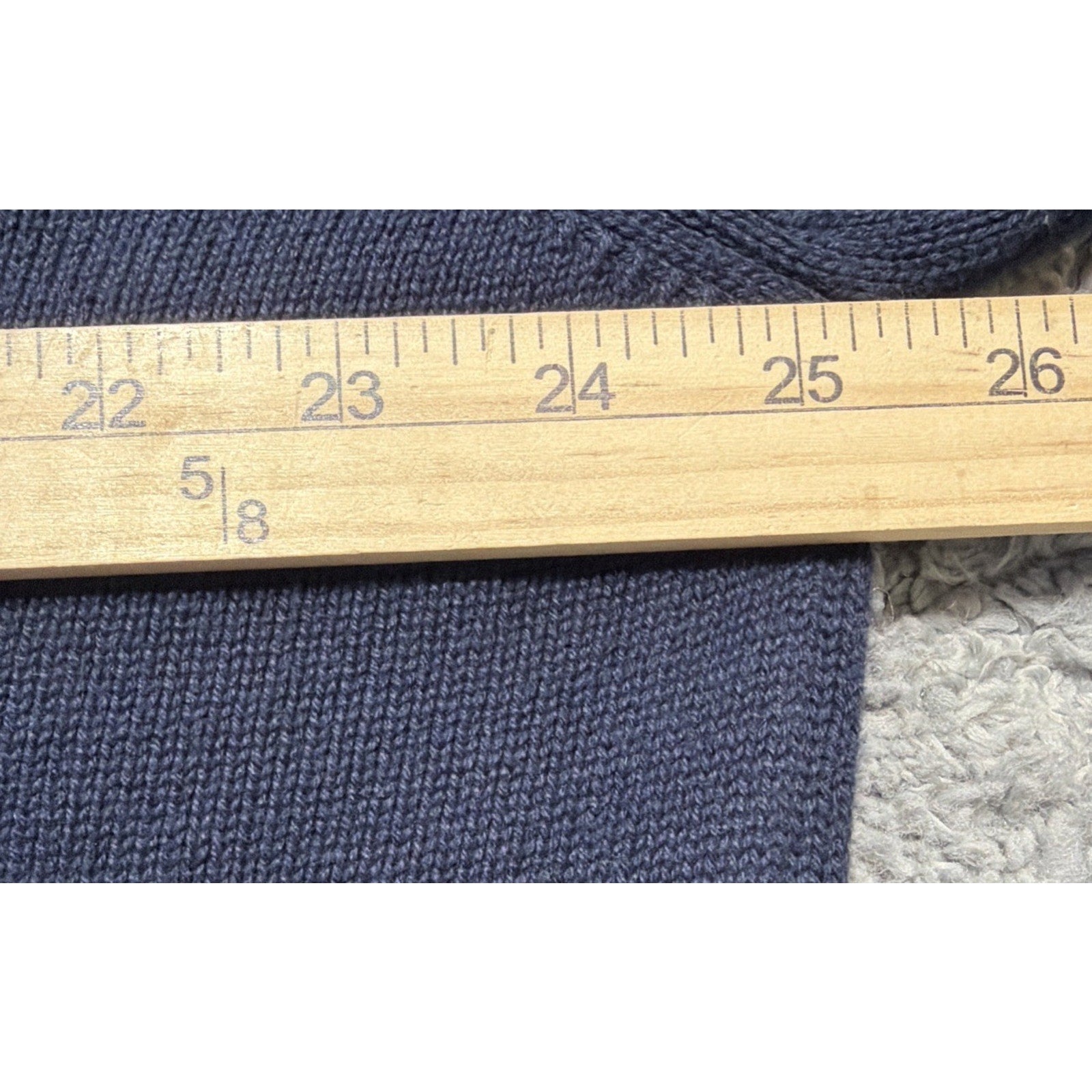 NWT CHAPS Ralph Lauren NAVY BLUE Collar Cardigan Button Up Sweater XL VTG
