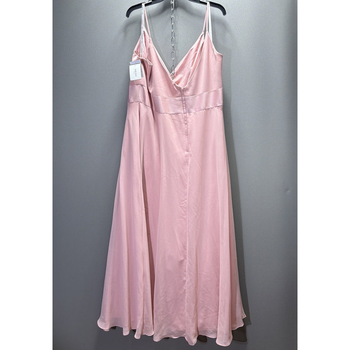 David’s Bridal Dress 22 Plus Ballet Pink Satin Bridesmaid Gown W11995 NWT