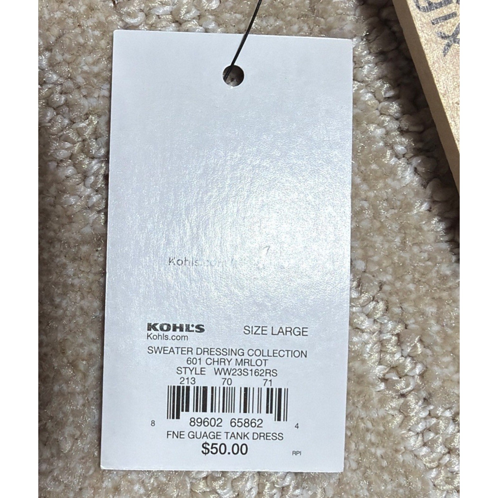 NINE WEST Ribbed Sleeveless Dress Stretch Womens L NWT