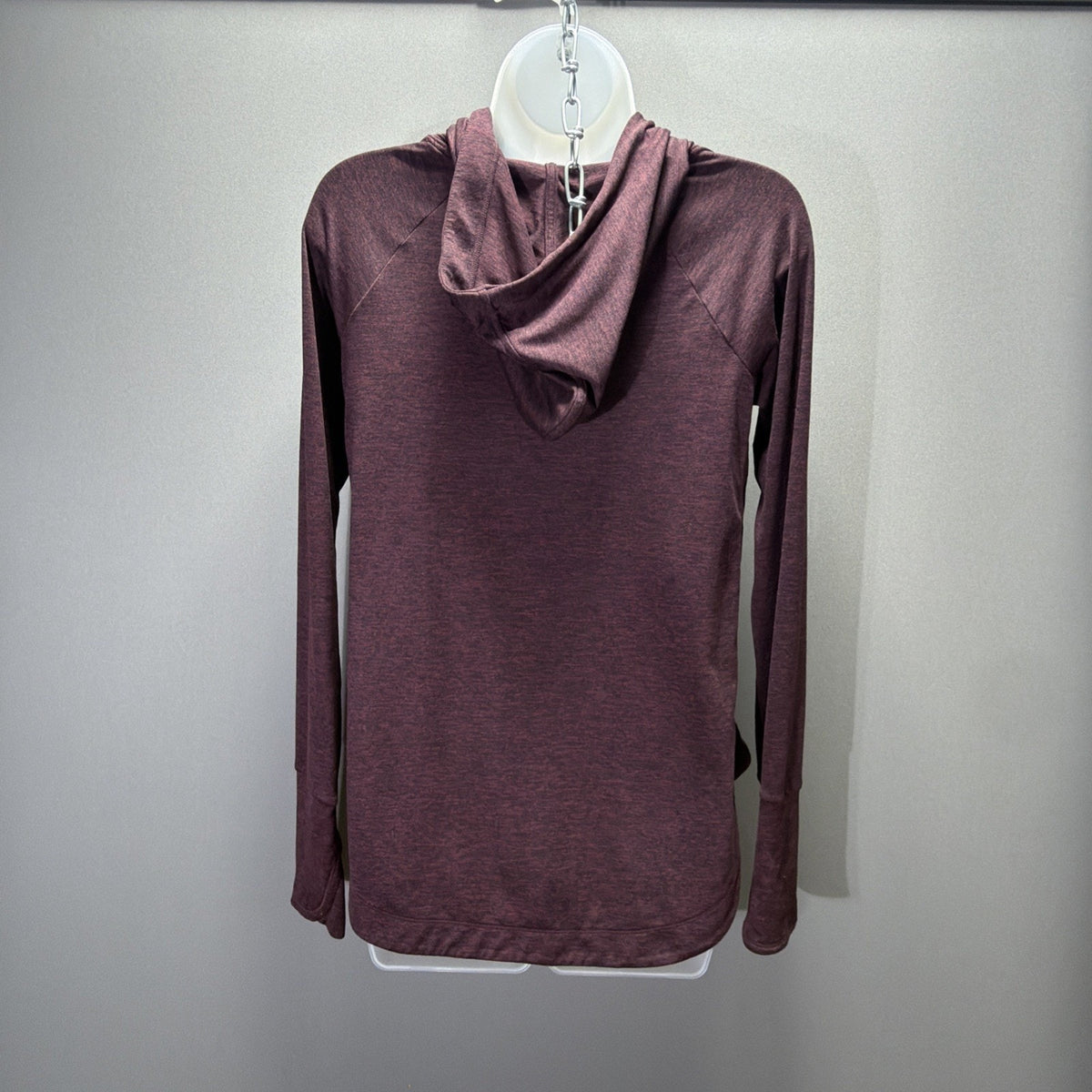 Athleta Uptempo Hoodie Sweatshirt Burgundy Red Stretch XS Sport Gym Run