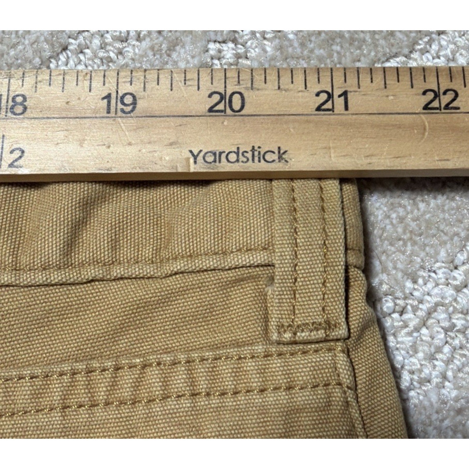 Carhartt Men's Rugged Flex Relaxed Fit Brown Canvas Work Pants Size 42 x 30