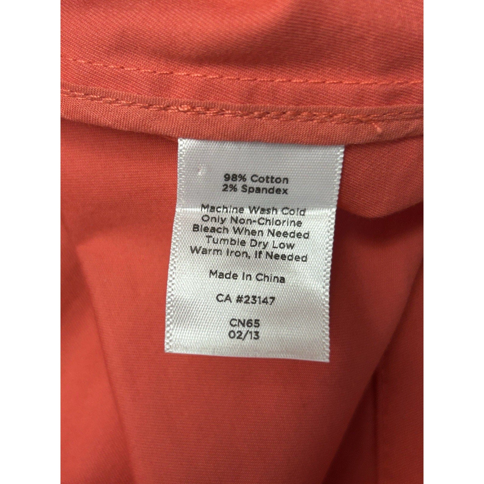 Talbots Blazer Womens Size 16 Coral Colored Ruffled Pockets 98% Cotton Jacket.