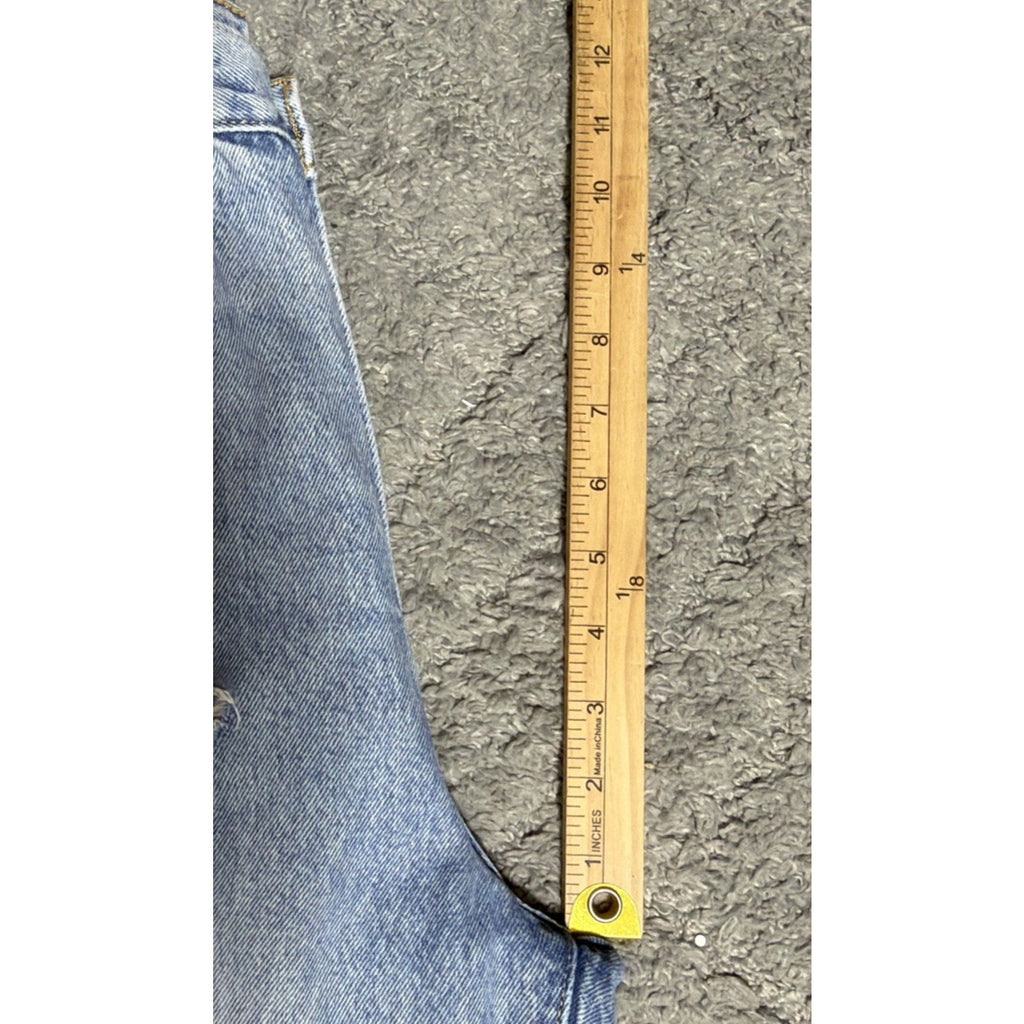 Levi’s Ribcage Straight Ankle 28 High Rise Distressed Light Wash Button Fly