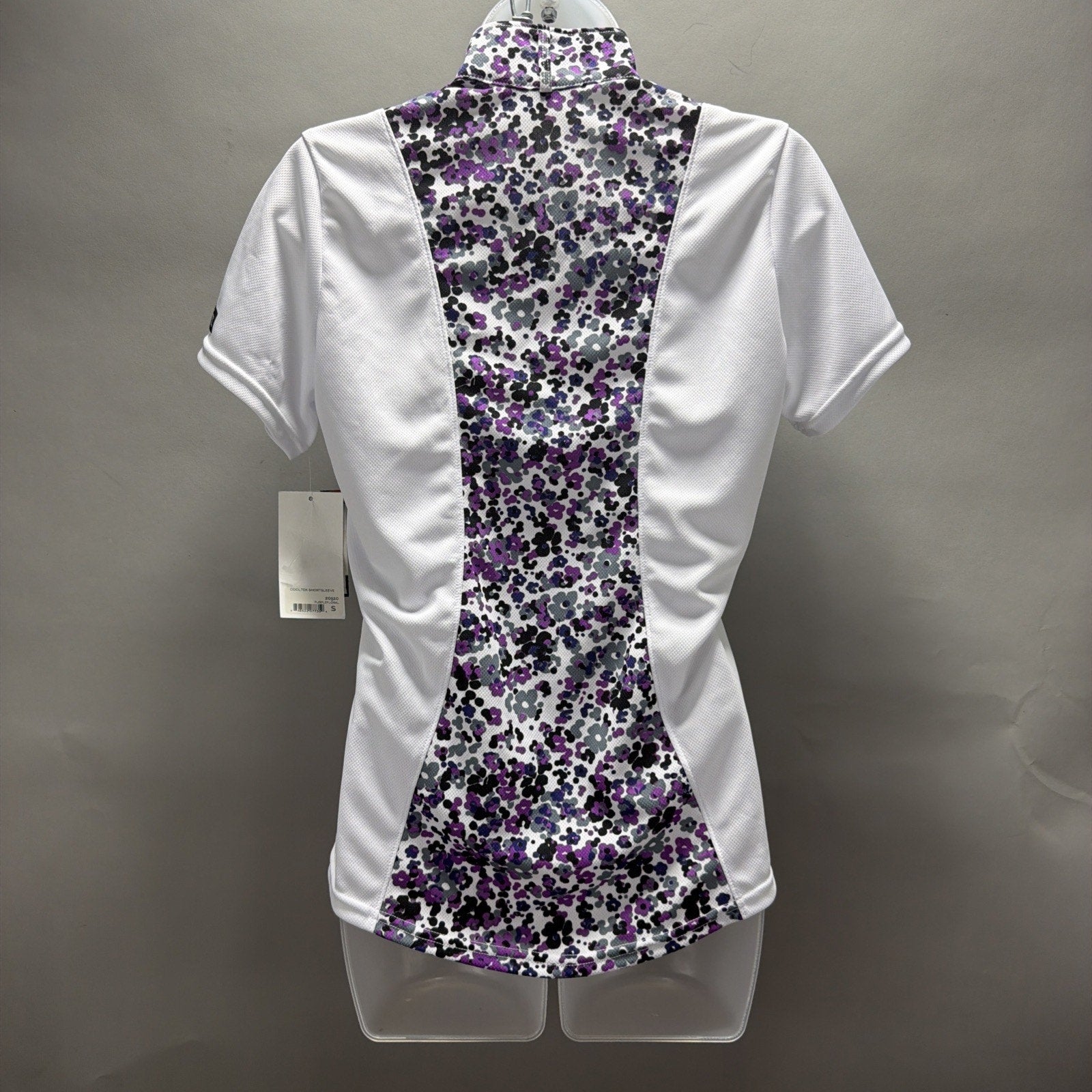 Kerrits Equestrian Cooltek SS Close Contact Riding Shirt-S-Purple Floral NWT