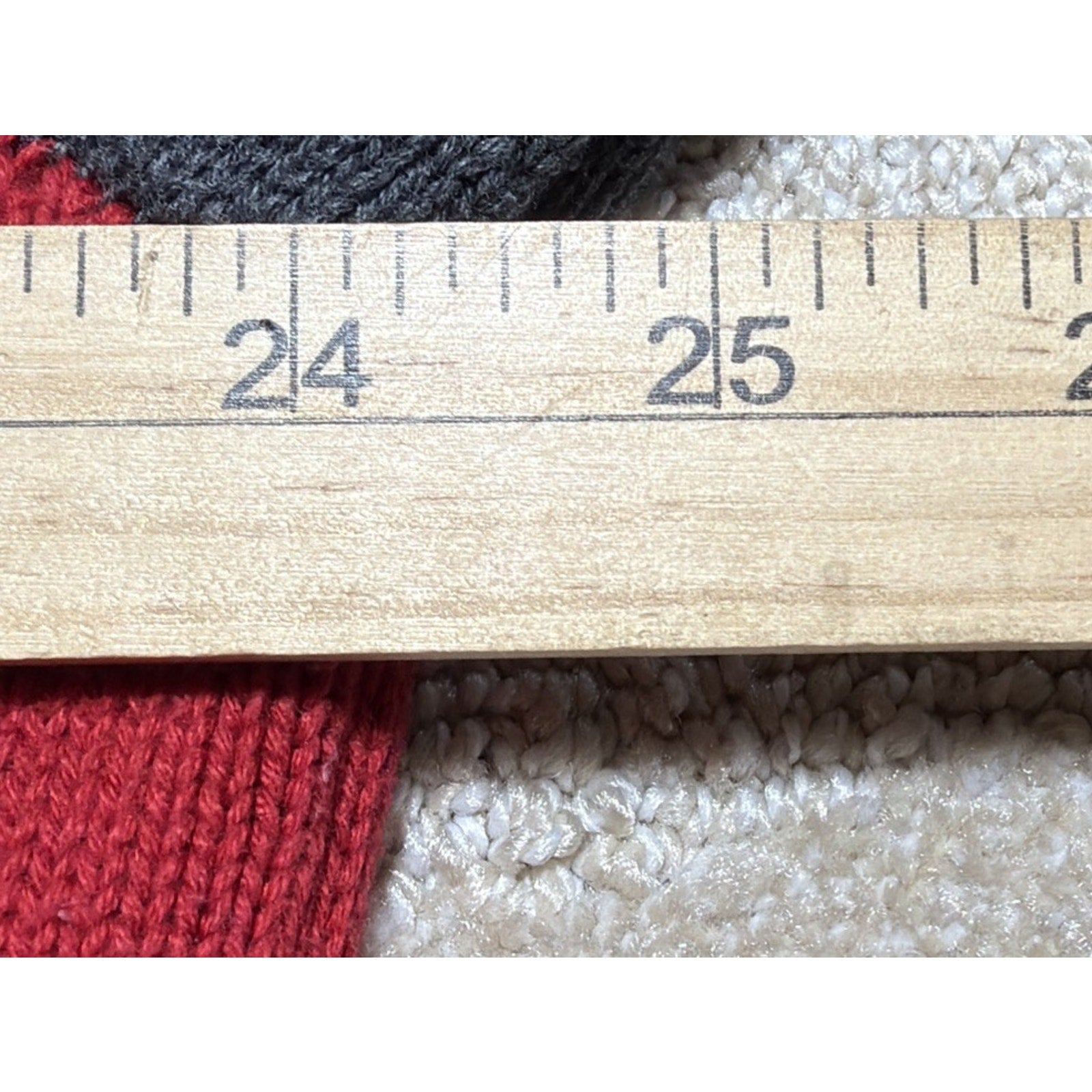 Eddie Bauer Mens Gray/Red Long Sleeve Mock Neck 1/4 Zip Sweater Size XL Tall