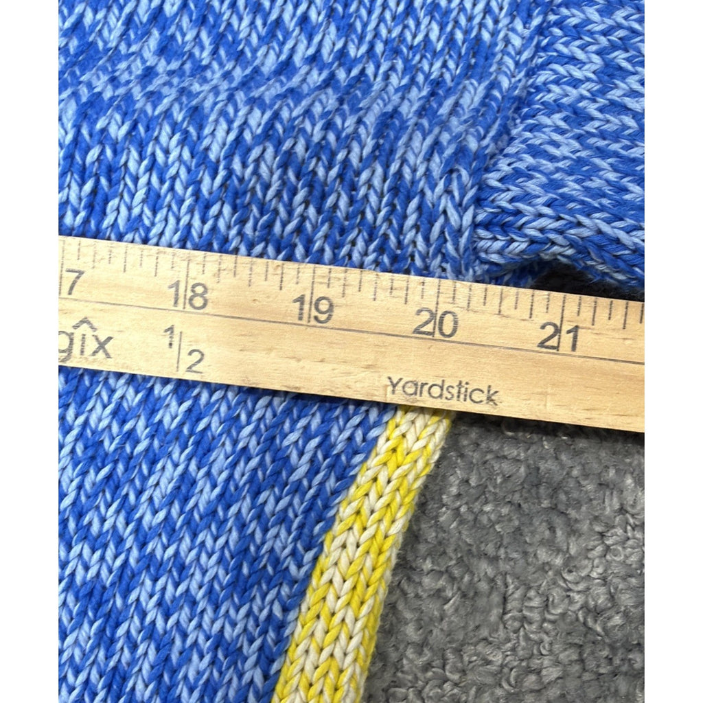 Chinti & Parker Size XS Mock Neck Sweater Blue Yellow Colorblock 100% Cotton