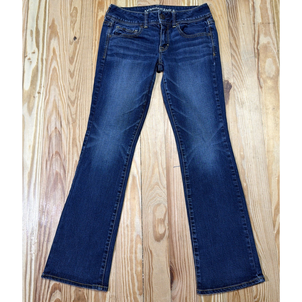 American Eagle Jeans Women 6 Short Kickboot Low Rise Stretch Denim 27x30
