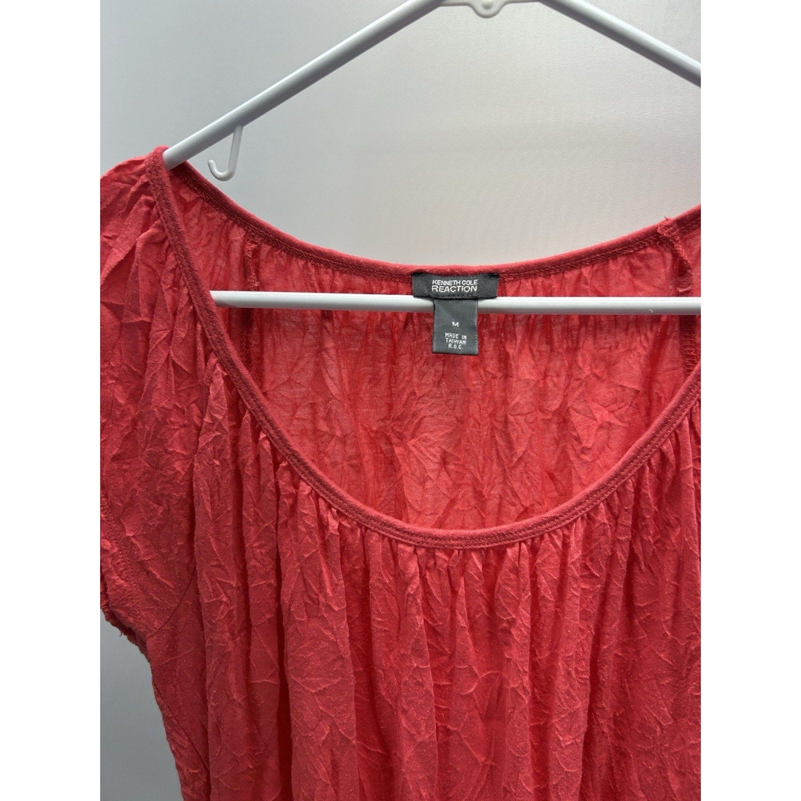 Kenneth Cole Reaction Women's Blouse M Short Elastic Sleeve