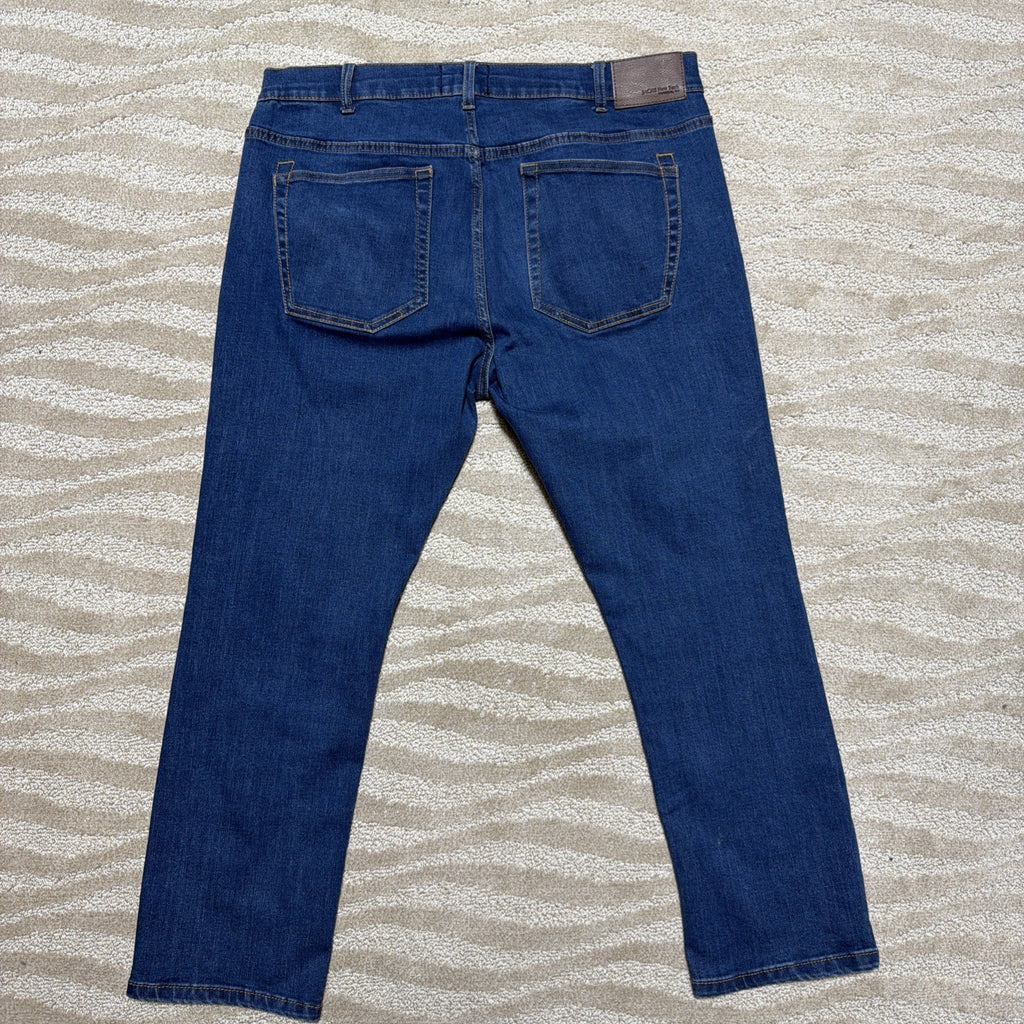 JACHS New York Jeans Men's 38x29 Blue Dark Wash Straight Leg Jeans Actual 37x28