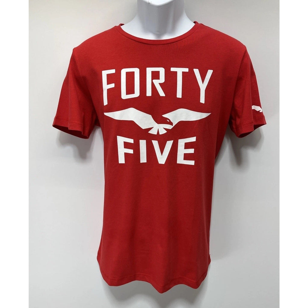 F45 Shirt Adult Size Medium Red Short Sleeve Eagle Graphic Tee Casual Mens