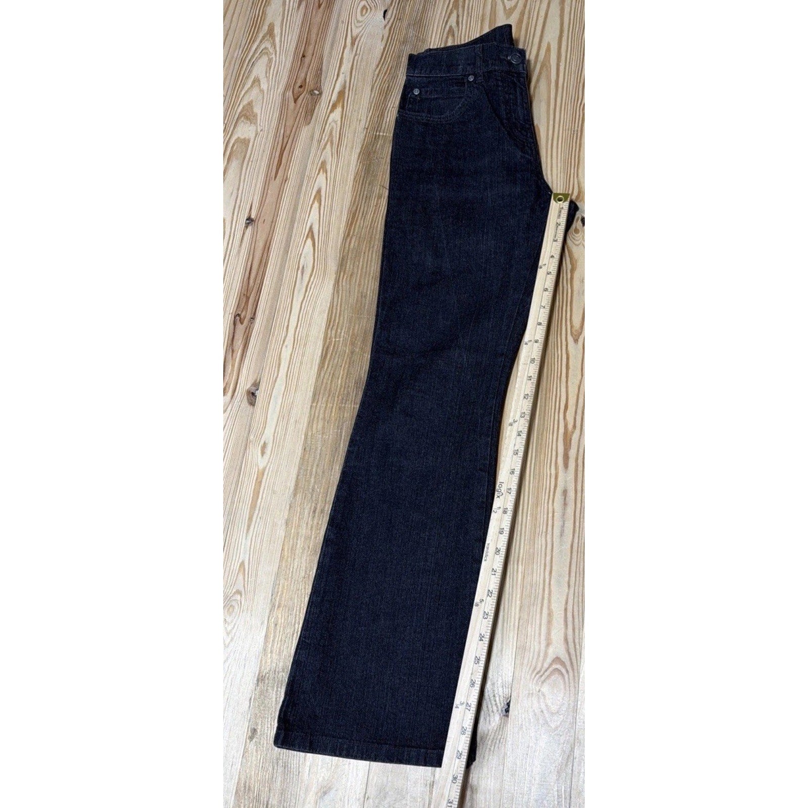 Marks & Spencer Womens Black Cotton Stretch Bootcut Flare Women Jeans 28x30